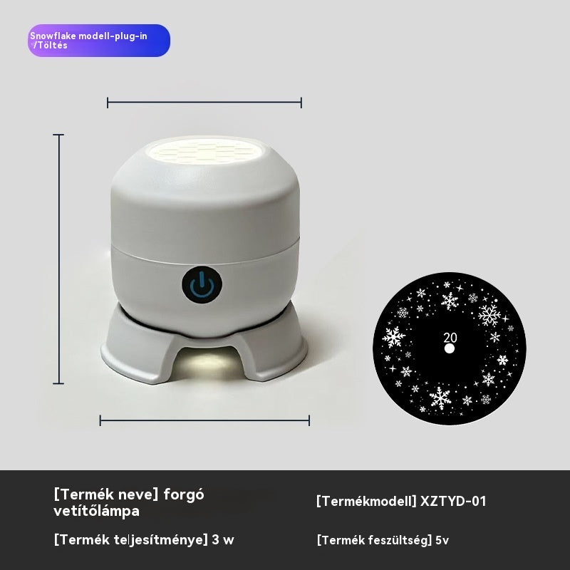 【50% akció】 Dinamikus forgó LED projektor