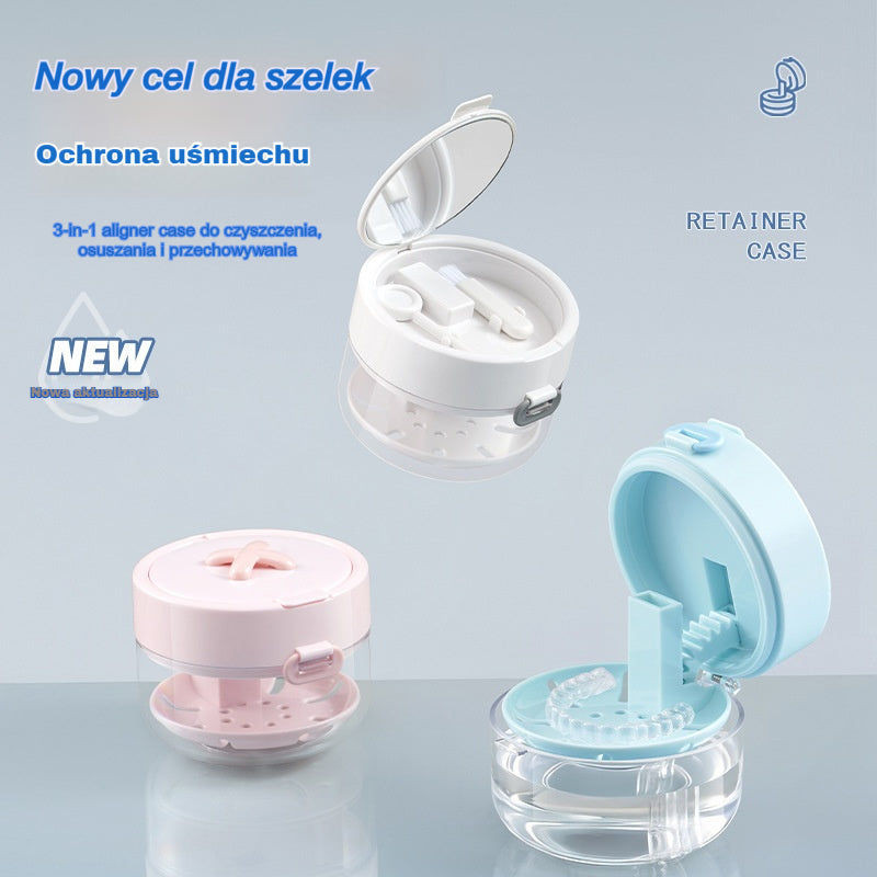 Újdonság! Sztártermék! Többfunkciós tárolódoboz fogszabályozó készülékekhez