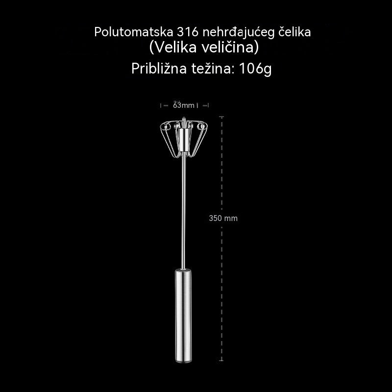 【Vásárolj egyet, és egyet ingyen kapsz】 Félautomata és kézi, rozsdamentes acél tojásverők