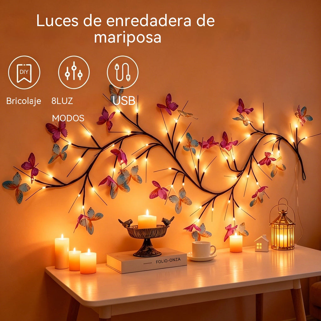 【Akció】Rugalmas LED szőlővilágítás pillangókkal – Díszítsd otthonodat varázslatos és meleg hangulattal