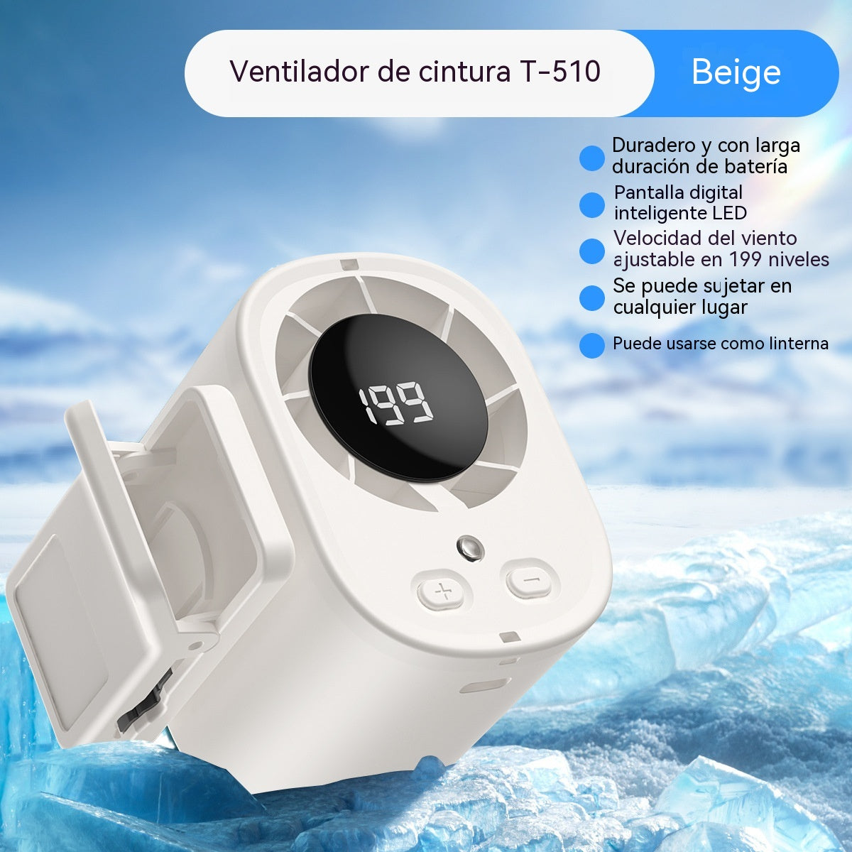 【Korlátozott ideig 50% kedvezmény!】Új, nagy kapacitású USB ventilátor LED kijelzővel, autós és kültéri használatra