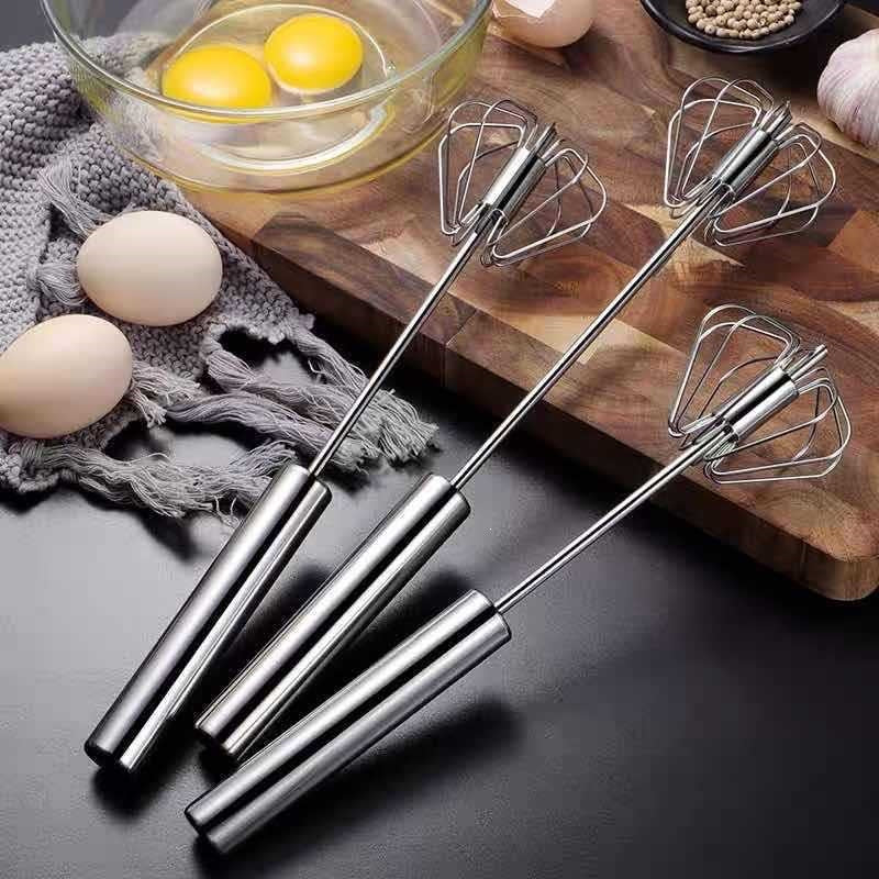 【Féláron】【3 darabos készlet】Rozsdamentes acél félautomata tojáshabverő
