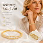 【50% kedvezmény!】 Női arany karkötő cirkóniával